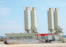 HZS مصنع خلط الخرسانة من موديل 75